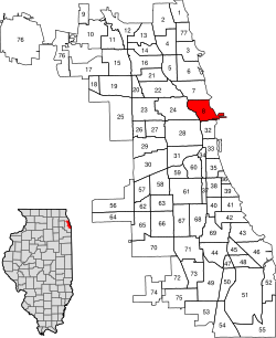 Location within the city of Chicago