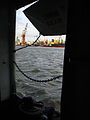 Inside the cockpit of a Shanghai ferry