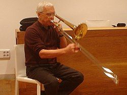 Radu Malfatti during soundcheck before his first concert in Galicia, Spain, 2008