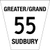 Greater Sudbury Municipal Road 55 marker