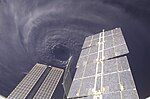 The hurricane seen from the International Space Station.