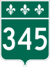 Route 345 marker