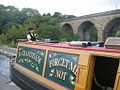 Working freight boat on Marple Aqueduct