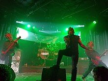 Chavarri performing with Terror Universal in 2018