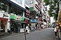 Shops on Wausan-ro 21-gil opposite Hongdae Playground