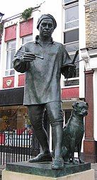 Statue of William Hogarth, 2001