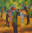 August Macke, Lady in a Green Jacket, 1913.