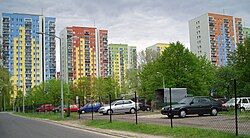 Apartment buildings in Chomiczówka, in 2006.