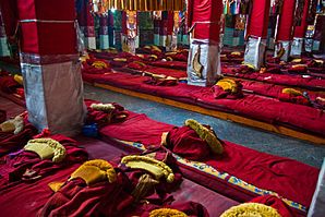 Monk's robes in a gompa