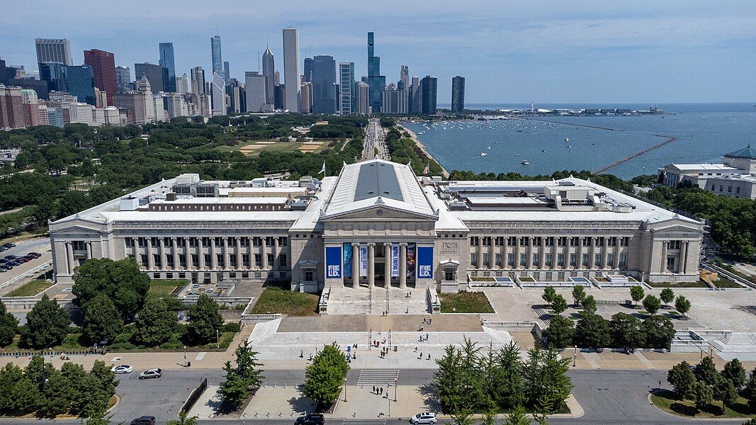 North entrance (aerial view) of the Field Museum, Chicago