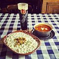 Image 12Halušky with bryndza cheese, kapustnica soup and Zlatý Bažant dark beer—examples of Slovak cuisine (from Culture of Slovakia)