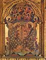 Fig. 28: Chinese-style floral designs are visible in the mantles of Christ and Mary in Coronation of the Virgin by Paolo Veneziano (circa 1350).[27]