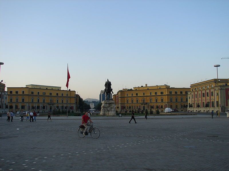 File:Tirana Skanderbeg Square.jpg