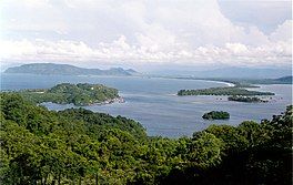 Yos Sudarso Bay from the skyline overlooking the bay