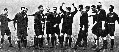 the 1905 All Blacks on their Northern Hemisphere tour