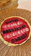 Chioggia beet tart