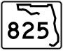 State Road 825 marker