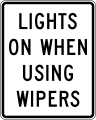 R16-5 Lights on when using wipers