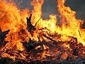 Midsummer festival bonfire closeup, by Janne Karaste