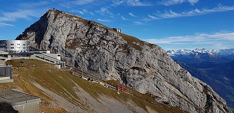 Railcar approaching the summit station