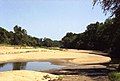 Shrinking pools in the river