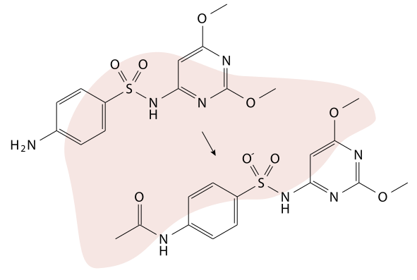 File:Sulfadimethoxine and acetylsulfadimethoxine.svg