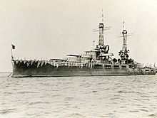 USS Oklahoma, BB-37, on open water