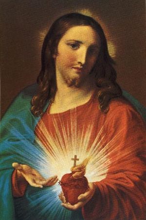 A depiction of Jesus and the Sacred Heart