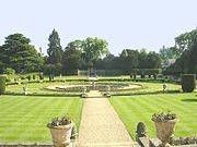 The Italian garden from the Orangery looking towards the "Lion Exedra"