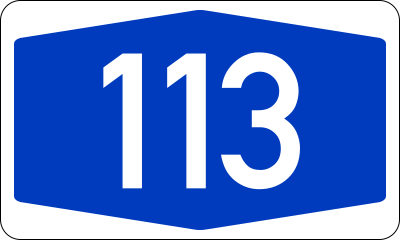 File:Bundesautobahn 113 number.svg