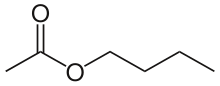 Skeletal formula of butyl acetate