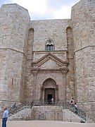 Entrance of the Castel del Monte, Apulia, Italy, 1240s, an early attempt to revive classical forms