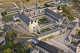 Aerial view of Fontevraud Abbey