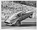 The "Hemi Under Glass", a Hurst-shifter equipped 1965 Plymouth Barracuda with a 426 Hemi mounted in the rear seat, a spectacular drag strip attraction in its day