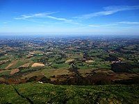 Aerial view over northern Labourd from Mount Baigura