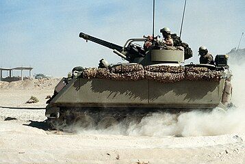 An M163 during the Persian Gulf War's Operation Desert Shield.