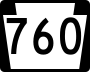 Pennsylvania Route 760 marker