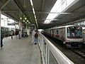 A Tokyu trainset departs the station