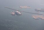 Part of The Pearl Island seen from the air in 2022