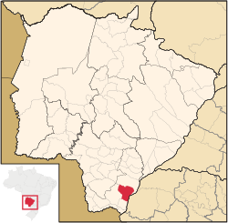 Location in Mato Grosso do Sul state