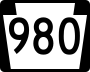 Pennsylvania Route 980 marker