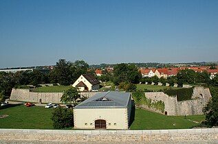 Caponier between the citadel wall and Ravelin Anselm, Petersberg Citadel, Germany