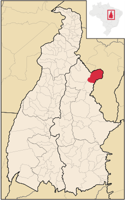 Location in Tocantins state