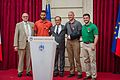 Four awarded men with French President François Hollande