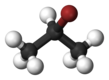 Ball and stick model of 2-bromopropane