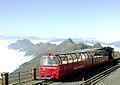 The summit station over the clouds ("sea of fog") during a day in August