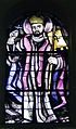 Saint Bruno of Würzburg in a stained glass window from the parish church of Liesing.