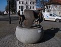 Fountain Sculpture with the Fox and the Stork