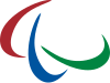 A symbol with three red, gree, and blue swooshes on a white background.