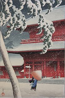 Shiba Zōjōji, Hasui Kawase, 1925